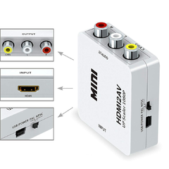 Imagen de CONVERSOR ACTIVO HDMI A RCA AV AUDIO VIDEO CONECTA TU DISPOSITIVO MODERNO A TU TV DE TUBO IDEAL EMULADOR RETROGAMER