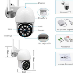 Camara IPC-A3X Domo Ptz Ip Wifi 360° Hd1080p Vision Nocturna Sonido Color Blanco - comprar online