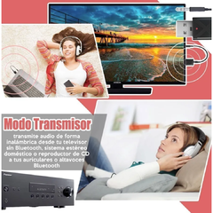 Transmisor Receptor Audio Bluetooth Jack 3.5 Tv Auriculares - MERCADOCELULAR DE RATTE S.A.S.