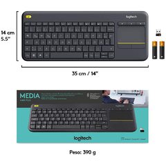 Logitech Teclado inalambrico con TOUCH K400PLUS PC MAC SMARTV - tienda online