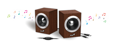 Parlante De Pc Genius Sp-hf280 Usb Madera Stereo - tienda online