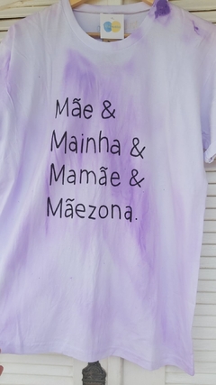 camisa MÃE & MÃINHA & MAMÃE & MÃEZONA (roxa) na internet