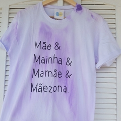 camisa MÃE & MÃINHA & MAMÃE & MÃEZONA (roxa)