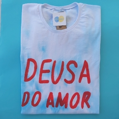 camisa DEUSA DO AMOR (vermelha e azul)