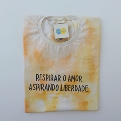 camisa RESPIRAR O AMOR... (amarelo/laranja)