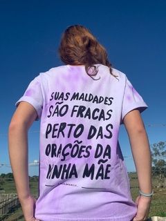 camisa ORAÇÕES DA MINHA MÃE - roxa (costas) 2023