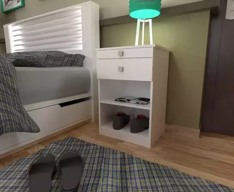 Mesa de Luz con Desayunador Comercial