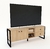 Mesa Rack Tv 65" 2 Puerta 2 Cajones STEEL