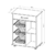 DIELFE Mueble frutero con puerta, estante y cajón MFC70-B_0_0-1-11 - tienda online