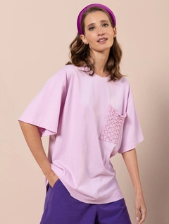 Camiseta Biamar com bolso aplicado | rosa claro 10746 - comprar online