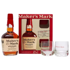 Whisky Maker´s Mark Bourbon x700cc + estuche + 2 vasos
