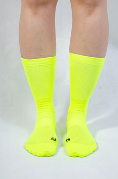 Meia Ciclismo Amarelo Neon