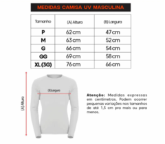 Camisa Masculina com Proteção UV 50+ Manga Longa Poliéster TR4 na internet