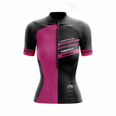 Camisa de Ciclismo Respeite o ciclista Rosa Way Feminina