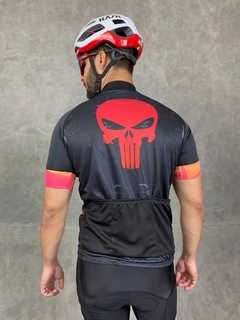 Camisa de Ciclismo Masculina Justiceiro/Punisher Manga Curta Way - Raça Store