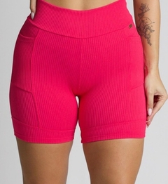 SHORT FITNESS COM RECORTES - PINK - comprar online