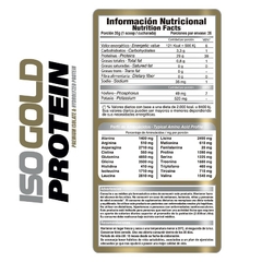 PROTEINA AISLADA ISO GOLD PROTEIN 2LBS GOLD NUTRITION en internet