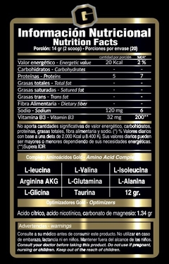 Amino Gold X 280gr Sabor Grapefruit - Gold Nutrition en internet