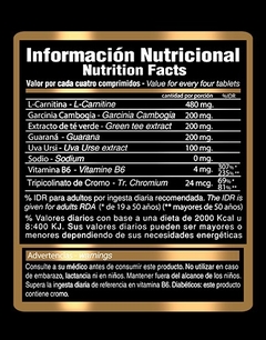 Lipoburn Hardcore Quemador X 120 Tabs - Gold Nutrition - comprar online