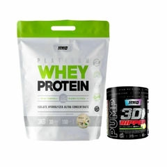 COMBO PLATINUM WHEY x 3kg + PREENTRENO PUMP 3D - HANMA SUPLEMENTOS DEPORTIVOS