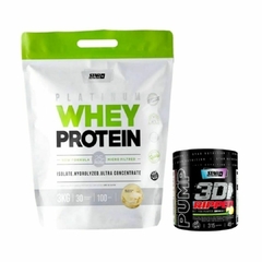 COMBO PLATINUM WHEY x 3kg + PREENTRENO PUMP 3D - comprar online