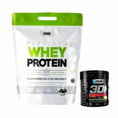 COMBO PLATINUM WHEY x 3kg + PREENTRENO PUMP 3D