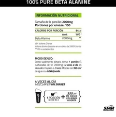 Beta Alanine 100% Pure X 300g - Star Nutricion - comprar online