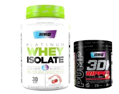 COMBO PLATINUM WHEY ISOLATE x2Lbs VARIOS SABORES + PUMP 3D RIPPED - STAR NUTRITION - HANMA SUPLEMENTOS DEPORTIVOS