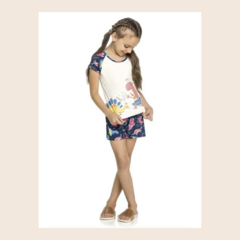 Pijama Brilha no Escuro Curto Infantil Menina 13003