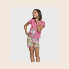 Pijama Brilha no Escuro Curto Infantil Menina Elian 13066