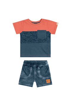 Conjunto Infantil Verão em Malha Menino Coloritta 173468 - comprar online