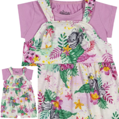 Macacão Jardineira Infantil Verão Menina Elian 211316 - Marinize Store - Moda Infantil