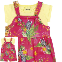 Macacão Jardineira Infantil Verão Menina Elian 211316 - comprar online