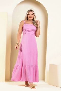 Vestido Longo Drapeado