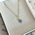 Pingente Gota Azul Ouro 18k ref2806