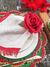 Porta guardanapo Rosa (flor permanente) em argola de madeira - MF MISTURA FINA ARTESANATO