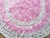Tapete de croche Trento felpudo rosa e cinza gelo - comprar online