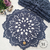 Sousplat de crochê Doily azul - comprar online