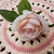 Porta guardanapo Rosa (flor permanente) em argola de madeira