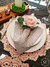 Porta guardanapo Rosa (flor permanente) em argola de madeira na internet