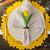 Porta guardanapo Tulipa (silicone) em argola de madeira - comprar online