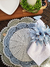Porta guardanapo Mini Lírios (flor permanente) em argola de madeira - loja online