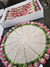 Jogo americano de croche Tulipas mescla rosa e marfim 6 peças