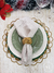 Imagem do Sousplat de croche Napolitano Luxo verde, off-white e dourado