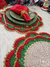 Jogo americano crochê Guipire Luxo Natal brilho dourado 6 lugares (últimas peças) - loja online