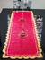 Trilho de mesa croche Renda Luxo vermelho e dourado na internet