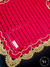 Trilho de mesa croche Renda Luxo vermelho e dourado - MF MISTURA FINA ARTESANATO