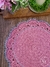 Lugar americano de croche Jatobá rosê e prata - comprar online