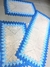Imagem do Jogo de cozinha croche Folhagem azul 3 peças
