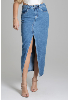 Saia Jeans C/fenda Sawary jeans 276237 na internet